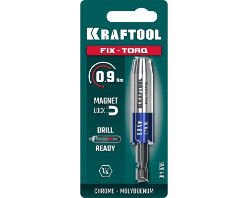 Динамометрический адаптер для бит FIX-TORQ 0.9 Нм KRAFTOOL 64035-0.9