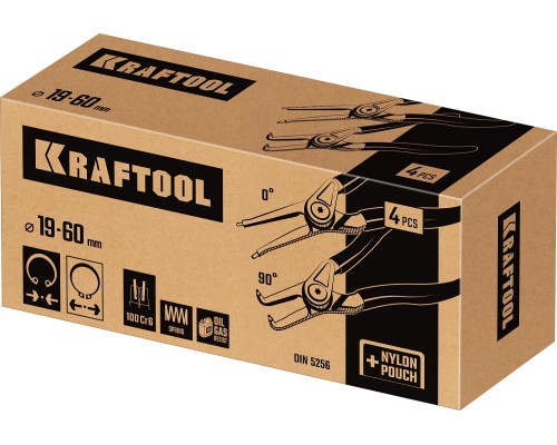 Съемник стопорных колец 4 шт., 180 мм KRAFTOOL 22812-H4