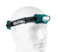 Аккумуляторный налобный фонарь 1000мАч 3ААА KH-10, Hybrid power, 500 лм, 5 режимов KRAFTOOL 56452