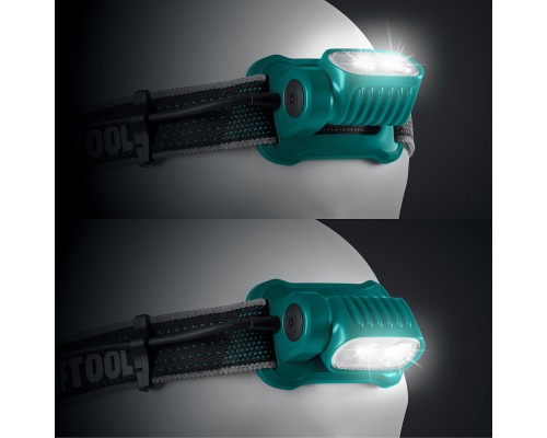 Аккумуляторный налобный фонарь 1000мАч 3ААА KH-10, Hybrid power, 500 лм, 5 режимов KRAFTOOL 56452