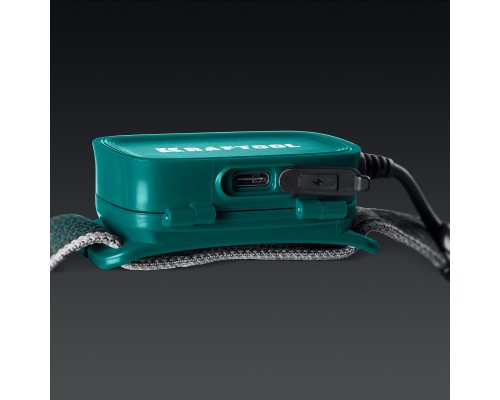 Аккумуляторный налобный фонарь 1000мАч 3ААА KH-10, Hybrid power, 500 лм, 5 режимов KRAFTOOL 56452