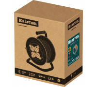 Силовой удлинитель на стальной катушке EXPERT ПВС 3х2.5 50м 4000Вт IP44 KRAFTOOL 55089-50