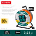 Силовой удлинитель на стальной катушке EXPERT ПВС 3х2.5 30м 4000Вт IP44 KRAFTOOL 55089-30