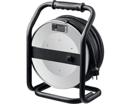 Силовой удлинитель на стальной катушке КГ 3х2.5 50м 4000Вт IP44, HEAVY DUTY KRAFTOOL 55086-50_z01