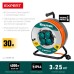 Силовой удлинитель на стальной катушке EXPERT ПВС 3х2.5 30м 4000Вт IP44 KRAFTOOL 55089-30