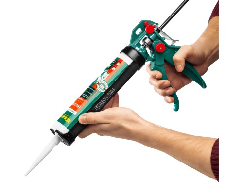 Усиленный пистолет для герметика 4-in-1 EXPERT 310 мл, cкелетный, поворотный KRAFTOOL 06675