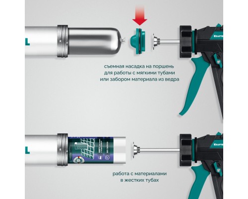 Универсальный закрытый пистолет для герметика ULTRA 600 мл  KRAFTOOL 06677-60