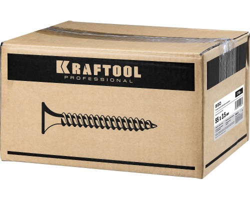 Саморез гипсокартон-дерево СГД, 55x3.5 мм, фосфатированное покрытие, 2700 шт. KRAFTOOL 3005-55