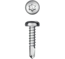 Саморез нержавеющий DS-P, 16x3.9 мм, А2, сверло, полукруглая головка, ТХ15, 1000 шт. KRAFTOOL 300931-39-016