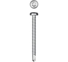 Саморез нержавеющий DS-P, 50x4.8 мм, А2, сверло, полукруглая головка, ТХ25, 150 шт. KRAFTOOL 300931-48-050