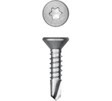 Саморез нержавеющий DS-C, 13x4.2 мм, А2, сверло, потайная головка, ТХ20, 600 шт. KRAFTOOL 300932-42-013