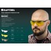 Защитные очки BASIC, открытого типа, желтые, стекло-моноблок с покрытием устойчивым к истиранию и запотеванию KRAFTOOL 110318