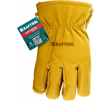 Утепленные кожаные рабочие перчатки EXTREM Winter, XL (10) KRAFTOOL 1137-XL