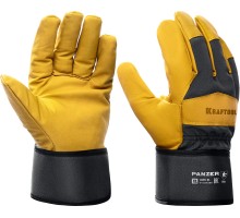 Комбинированные кожаные рабочие перчатки PANZER, XL (10) KRAFTOOL 11320-XL