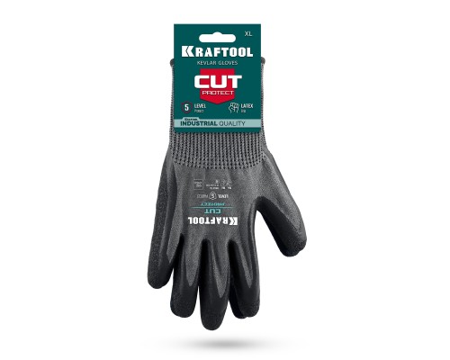 Перчатки с кевларовой нитью для защиты от порезов CUT PROTECT, XL (10) KRAFTOOL 11245-XL