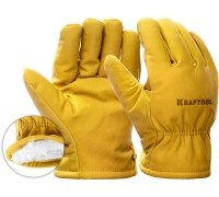 Утепленные кожаные рабочие перчатки EXTREM Winter, XL (10) KRAFTOOL 1137-XL