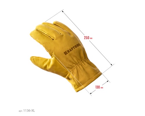 Кожаные рабочие перчатки EXTREM, XL (10) KRAFTOOL 1136-XL