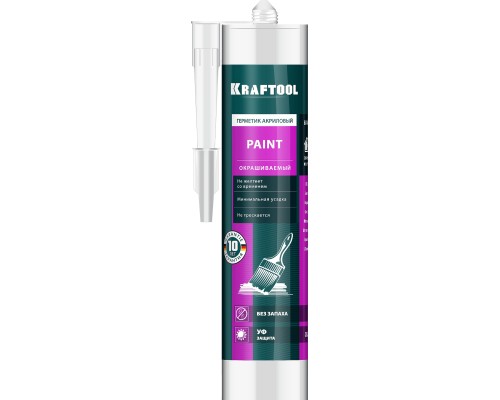 Универсальный акриловый герметик PAINT, 300 мл, белый KRAFTOOL 41251-0
