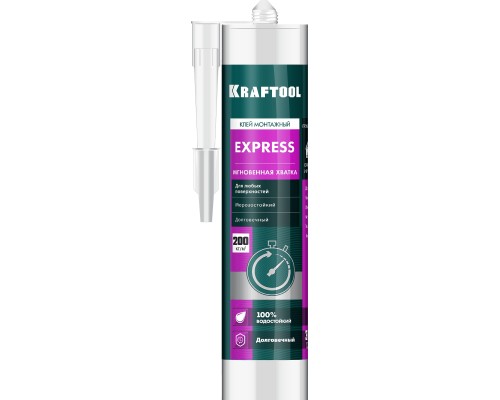Монтажный клей экспрессxватка EXPRESS, 310мл прозрачный KRAFTOOL 41347