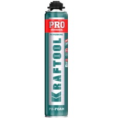 Монтажная пена PRO, 750 мл, пистолетная, всесезонная, SVS, не залипающий клапан, выход до 45 л KRAFTOOL 41182_z01