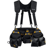 Пояс монтажника KBS-5 в комплекте: пояс монтажника, подтяжки и 3 сумки KRAFTOOL 38760-5