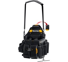 Поясная сумка KPB-23 с быстросъемным креплением FastClip, плечевой ремень, 23 кармана и петли, 290x310 мм KRAFTOOL 38766