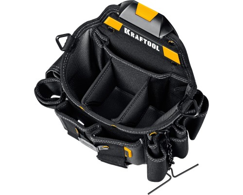 Поясная сумка KPB-23 с быстросъемным креплением FastClip, плечевой ремень, 23 кармана и петли, 290x310 мм KRAFTOOL 38766