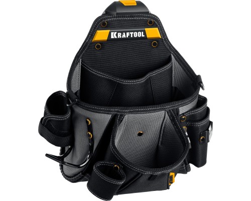 Поясная сумка KPB-20 с быстросъемным креплением FastClip, плечевой ремень, 20 карманов и петель, 320x310 мм KRAFTOOL 38767