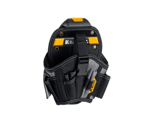 Кобура для шуруповерта KH-17 большая, с быстросъемным креплением, FastClip, 17 карманов и петель KRAFTOOL 38768