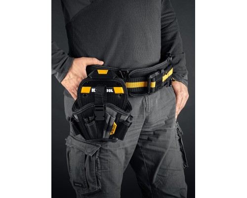 Кобура для шуруповерта KH-17 большая, с быстросъемным креплением, FastClip, 17 карманов и петель KRAFTOOL 38768