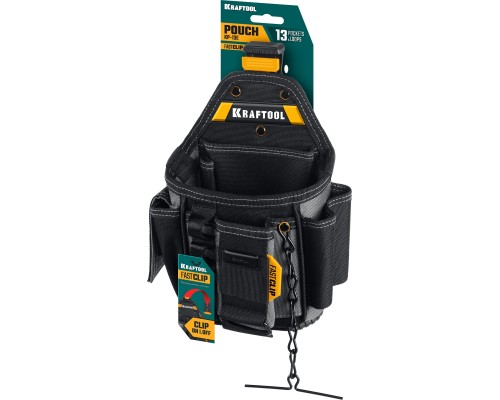 Поясная сумка KP-13E с быстросъемным креплением FastClip, 13 карманов и петель, 280x200 мм KRAFTOOL 38772