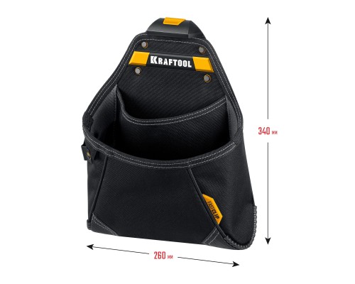 Поясная сумка KP-12 с быстросъемным креплением FastClip, 12 карманов и петель, 260x340 мм KRAFTOOL 38774