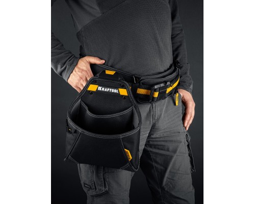 Поясная сумка KP-12 с быстросъемным креплением FastClip, 12 карманов и петель, 260x340 мм KRAFTOOL 38774