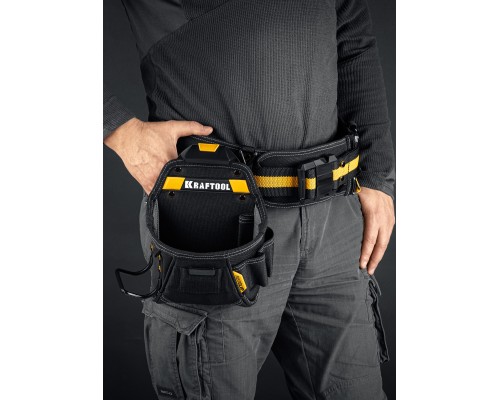 Поясная сумка KP-6 с быстросъемным креплением FastClip, 6 карманов и петель, 240x250 мм KRAFTOOL 38775