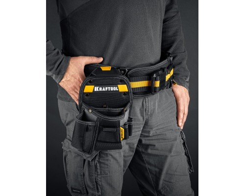 Поясная сумка KP-8 с быстросъемным креплением FastClip, 8 карманов и петель, 170x260 мм KRAFTOOL 38776