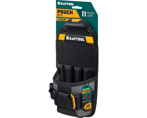 Поясная сумка KP-11 с быстросъемным креплением FastClip, 11 карманов и петель, 170x360 мм KRAFTOOL 38777