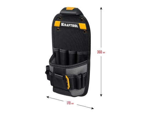 Поясная сумка KP-11 с быстросъемным креплением FastClip, 11 карманов и петель, 170x360 мм KRAFTOOL 38777