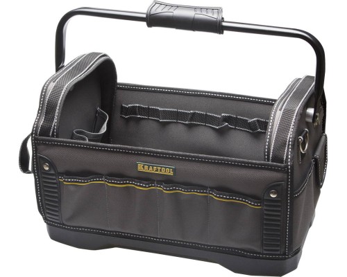 Каркасная сумка для инструментов с 20 карманами 46 см, 8 петель-держателей, жесткое пластиковое дно KRAFTOOL 38741