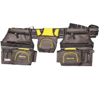 Пояс монтажника с 20 карманами и 2 подвесными подсумками 2 петли для крепления молотка и рулетки KRAFTOOL 38742