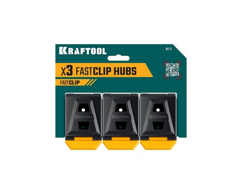 Клипсы KC-3 для системы быстрого крепления FastClip, пластиковые, 3 шт. KRAFTOOL 38779