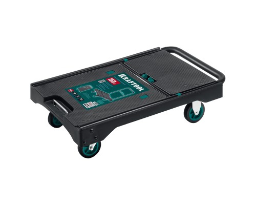 Платформенная тележка до 150 кг, платформа 68.0x49.5 см, складная рукоятка, складные колеса d 10 см, вес-9.3 кг KRAFTOOL 38780-150