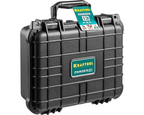 Ударопрочный пластиковый ящик PANZER-13, 340x290x150 мм (13"), IP55 KRAFTOOL 38251-13