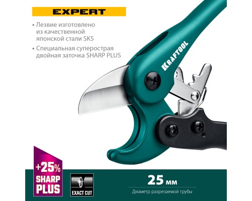 Высокоскоростной труборез по металлопластиковым и пластиковым трубам до 25 мм KRAFTOOL 23381-25_z01