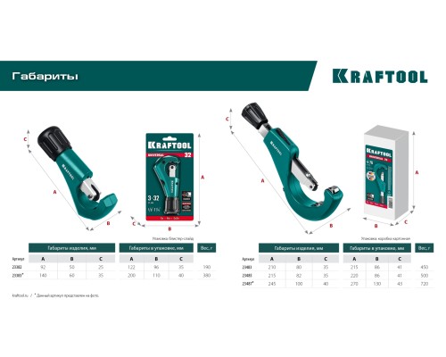 Труборез для меди и алюминия Universal-28, 3-28 мм KRAFTOOL 23382_z02