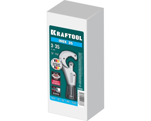 Труборез для нержавеющей стали INOX-35, 3-35 мм, на подшипниках KRAFTOOL 23935