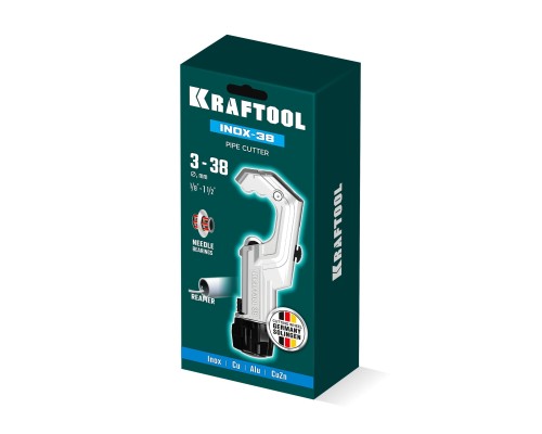 Труборез для нержавеющей стали INOX-38 , 3-38 мм, на подшипниках KRAFTOOL 23935_z01