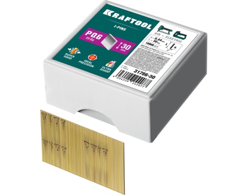 Шпильки для нейлера тип 23GA (P0.6) 30 мм, 10 000 шт. KRAFTOOL 31786-30