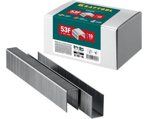 Скобы для степлера (31787-19) тип 20GA (53F/D/056) 19 мм, 5000 шт. KRAFTOOL 31787-19