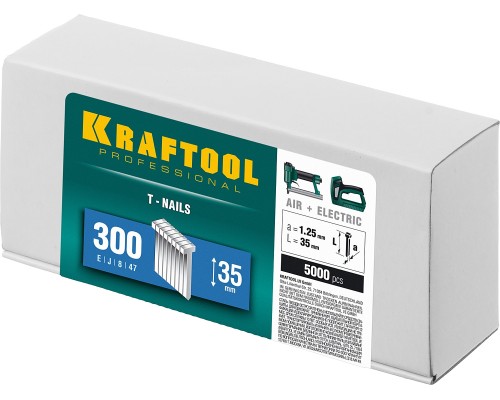Гвозди для нейлера тип 18GA (47/300/F) 35 мм, 5000 шт. KRAFTOOL 31785-35
