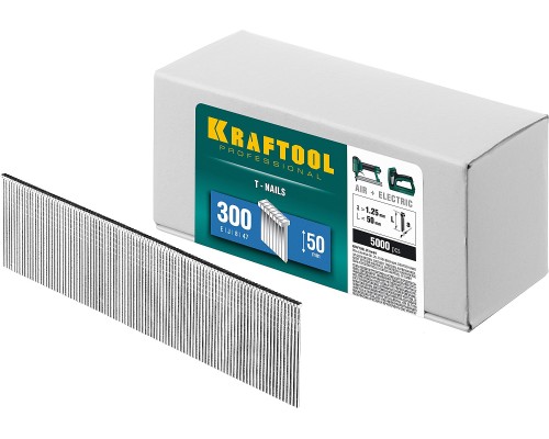 Гвозди для нейлера тип 18GA (47/300/F) 50 мм, 5000 шт. KRAFTOOL 31785-50